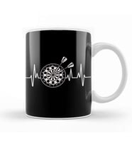 Heartbeat Dartboard Darts Player Team Dart Throwing Arrow Kupa Bardak Porselen