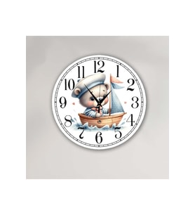 bilge Tasarım Çocuk Odası Duvar Saati 30 x 30 CM (Karışık)