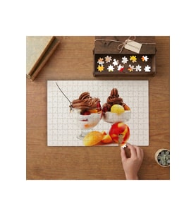 Kasede Meyveli Dondurmalar Tasarımı 240 parça Ahşap Puzzle Ahşap Kutuda MP01835