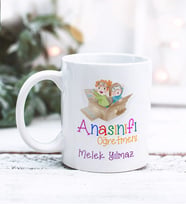 Kişiye Özel  Anasınıfı Öğretmeni Tasarımlı Kupa Bardak (Beyaz)