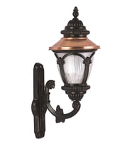 AVONNI BAP-68057-BSY-M2 Kahverengi/Siyah Boyalı Dış Mekan Aydınlatma E27 Aluminyum Polikarbon Cam 38x25cm