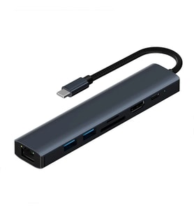 ALLY BYL-2303 7 IN 1 Type-c To USB + Type-c + Ethernet + Kart Okuyucu + HDMI Dönü? - SSSSSS4926-8