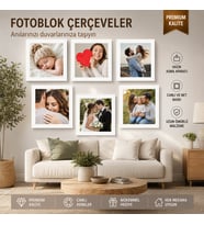 Yapışkanlı 6 lı Fotoblok türü çerçeveler 20x20