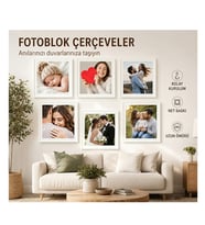 Yapışkanlı 6 lı Fotoblok türü çerçeveler 20x20