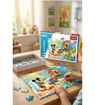 Trefl Mickey Mouse ve Arkadaşları Plaj Eğlencesi Puzzle 60 Parça - 4 Yaş Üstü Eğitici Çocuk Yapboz