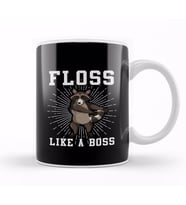 Raccoon Floss Like A Boss Kupa Bardak Porselen