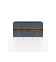 Arges Konsol 8 Raflı 8 Kapaklı 176x30x99 Antrasit-Antrasit/Çam