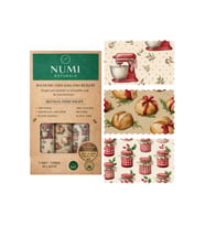 NUMI Naturals Balmumu Gıda Saklama Bezleri – Premium 3’lü Set (30×30 cm) - Country Pantry Serisi
