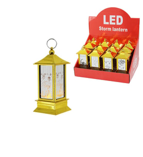 12 ADET KARE KUBBE PİLLİ RAMAZAN LED IŞIK GOLD (5343)