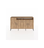 Arges Konsol 6 Raflı 4 Kapaklı 176x30x99 Çam-Çam