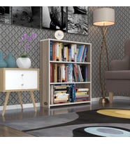 Kenzlife kitaplık süper ga 090*80*19 crd 3 katlı tek bölme ofis mutfak banyo dolabı arkalıksız (Karışık)