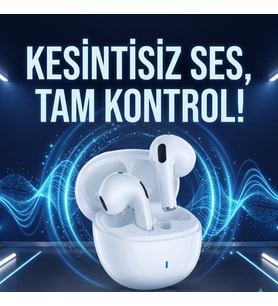 Profesyonel TWS Bluetooth Kulaklık, Düşük Gecikmeli Ses, HD İletişim, Type-C Hızlı Şarj, Uzun Ömürlü