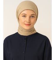 Konfor Eşarp–195x85 cm–4 Mevsim Kullanım – Terletmez, Kaymaz, Pamuk Polyester Karışımlı Rahat Eşarp (Bej)