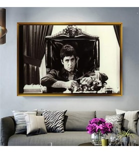 Altın Çerçeveli dekoratif tablo a458 (Gold)