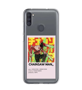 Samsung Galaxy M21 Uyumlu Chainsaw Man Anime Desenli Şeffaf Telefon Kılıfı