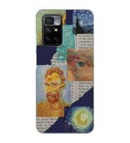 Redmi 10 2022 Uyumlu Vincent van Gogh Kolaj Desenli Şeffaf Telefon Kılıfı