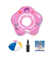 Bebek Yüzme Boyun Simidi Tatil Seti (Pembe)