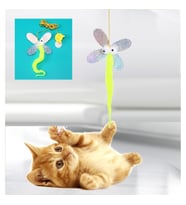 Kelebek Model Elastik Kendinden Yapışkanlı Kedi Oyun Oltası (4915) GO-53-vice/(1395) 02842