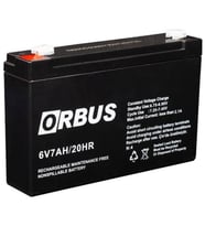 Orbus  6 Volt 7 Amper Kuru Akü (150 * 30 * 94 Mm) (Siyah)