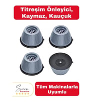 Gürültü Engelleyici ve Kaymaz Titreşim Önleyici Kauçuk Ayak Pedleri Çamaşır Makinesi Stoper 4'lü