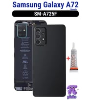 Samsung Galaxy A72 Arka Kapak Pil Batarya Kapağı Kamera Lensli SM-A725F Uyumlu + B7000