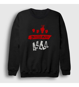 Presmono Unisex Siyah Spirit Depeche Mode Sweatshirt 141233tt