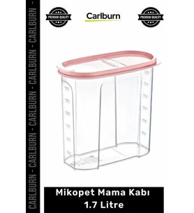 #MamaKabı Evcil Hayvan Kedi Köpek Kaliteli Plastik Hava Geçirmez Taze Saklama Mama Kabı 1.7 Litre