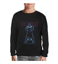 Fortnite - X Knight Siyah Çocuk Sweatshirt