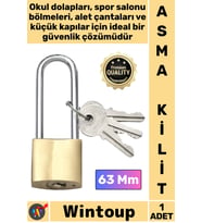 #Kilit Çelik Gövde Güvenlik Kilidi Dayanıklı Koruma Emniyetli Mekanizma Sarı Uzun Asma Kilit 63 Mm