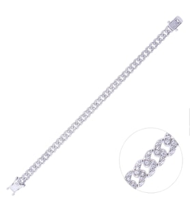 Nusnus Gümüş Kadın Bileklik (ZRK 2160) Su Yolu Taşlı Model 18.4 gr
