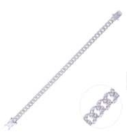 Nusnus Gümüş Kadın Bileklik (ZRK 2160) Su Yolu Taşlı Model 18.4 gr