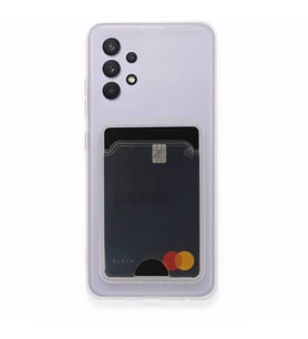 Samsung GALAXY A72 İLE UYUMLU ŞEFFAF KARTLIKLI TELEFON KILIFI CARDCASE