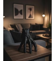 3D Siyah El Dekoratif Heykel 27X22 Cm Büyük Boy Modern Tasarım