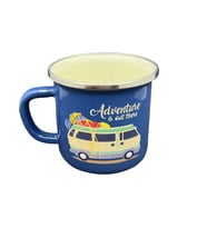 Orcamp Retro Emaye Kupa Bardak Adventure Mavi