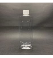 400 cc Silindir Kısa Şeffaf Pet Şişe , Beyaz Kapaklı Pet Şişe 400 Ml  x 3 Adet (Boş)