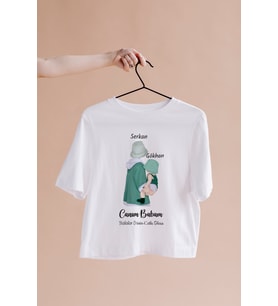 Babalar Günü Tasarımlı Tişört Kişiye Özel ( Unisex - Büyük - Çocuk )