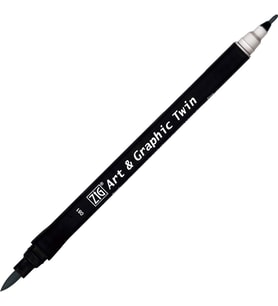 Zig Art & Graphic Twin Marker Çizim Kalemi 81 Silver Grey 