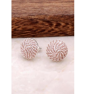 Tel Burma Telkari Gümüş Küpe  2506 (Rose - Gümüş)