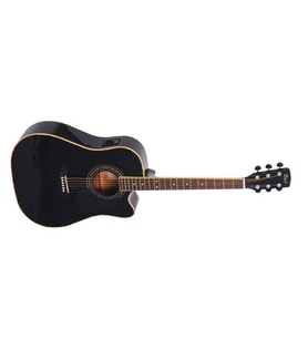 Cort AD880CEBK Elektro Akustik Gitar Çantalı Siyah - Ladin Kapak