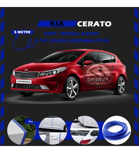 Kia Cerato Oto Araç Kapı Koruma Fitili 5metre Parlak Mavi Renk