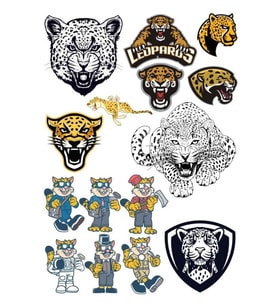 Leopar Sticker Set -2 15 Parça Telefon, Tablet, Defter, Laptop Sticker