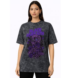 Black Sabbath Rock Metal Müzik Grubu Baskılı Unisex Oversize Vintage Yıkamalı Tişört