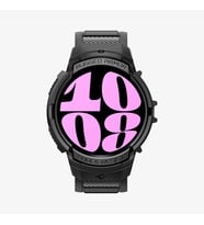 Spigen Galaxy Watch 6 (40mm) ile Uyumlu Kılıf, Spigen Rugged Armor Pro Black Outlet