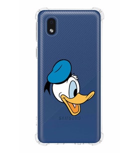 Samsung Galaxy A01 Core  Köşe Korumalı Antişok Kapak Donald Duck Tasarımlı Şeffaf  Kılıf
