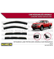 Mitsubishi L200 Trition Kromlu Cam Rüzgarlığı Niken 2015+ (Beyaz)