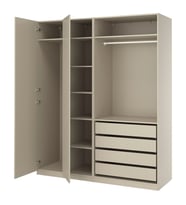 Gardırop, Gri-Bej, 200x60x236 cm