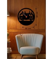 Fitness Motivasyon Tasarım Ahşap Duvar Saati - 40X40 Cm Sporcu Hediyesi