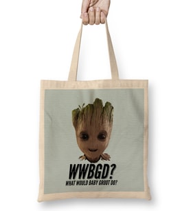 Guardians Of The Galaxy What Would Baby Groot Do Bez Çanta Uzun Saplı