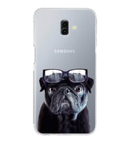 PrintiFy Samsung Galaxy J6+ Plus ile Uyumlu Köpek 3 Kamera Korumalı Şeffaf Kılıf