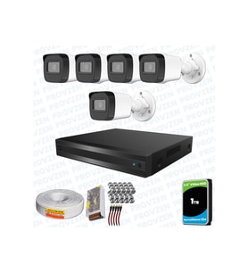 Provzen Hikvision RV 5 Kameralı Full HD Geniş Açı Güvenlik Kamerası 1TB